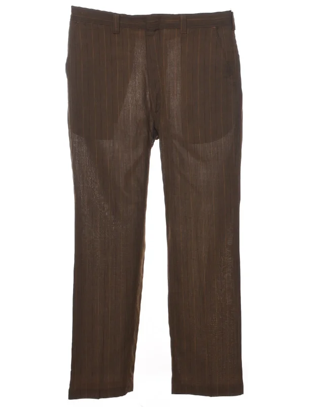 Striped Pattern Trousers - W34 L30 Trousers stylish modern