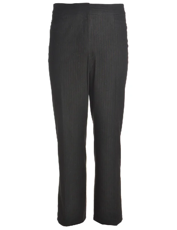 Reworked Cropped Dana Tapered Trousers - W34 Trousers Plaid Checkered