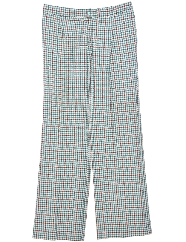 Sears Checked Pattern Trousers - W31 L30 Trousers Ceremony Elegant