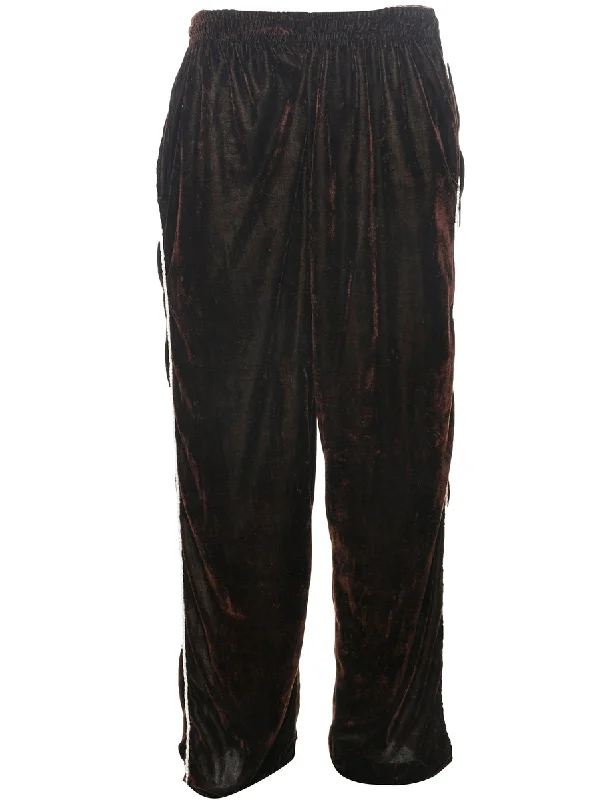 Velvet Fabric Trousers - W30 L30 Trousers practical easy-care