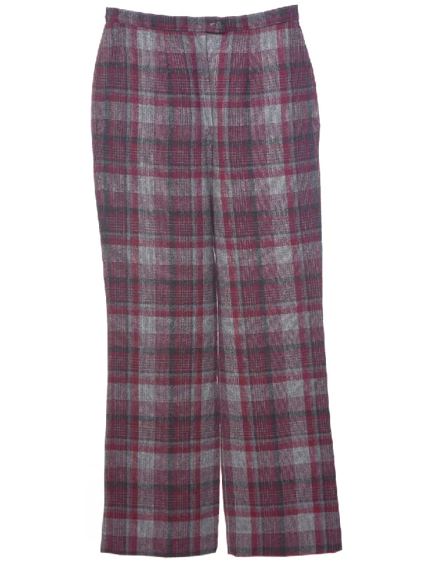 Wool Pendleton Checked Pattern Trousers - W28 L30 Trousers Bestseller Popular