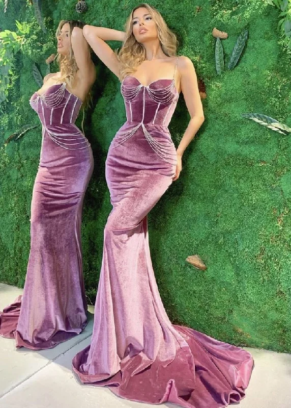 Sleeveless Evening Dress,Mermaid Evening prom dresses, Forma Women Dress    cg19232