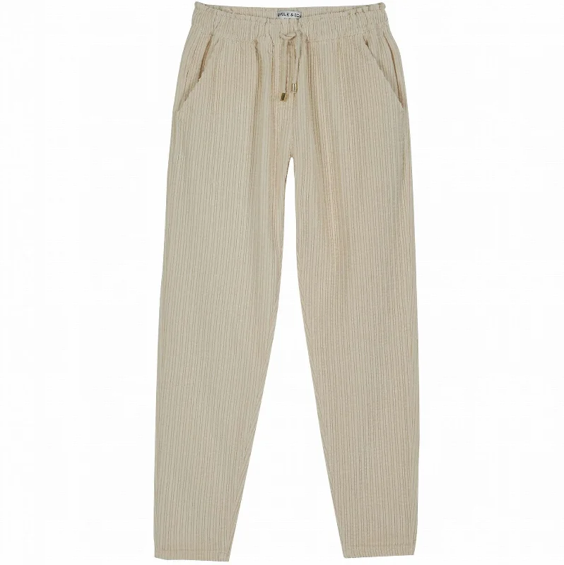 Trousers in Porcelaine Cropped Trousers Casual Linen