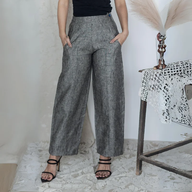 GIVA Grey Green Linen Trousers Trousers Bestseller Popular