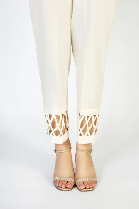 Dyed Cambric Trouser Trousers Lace Delicate