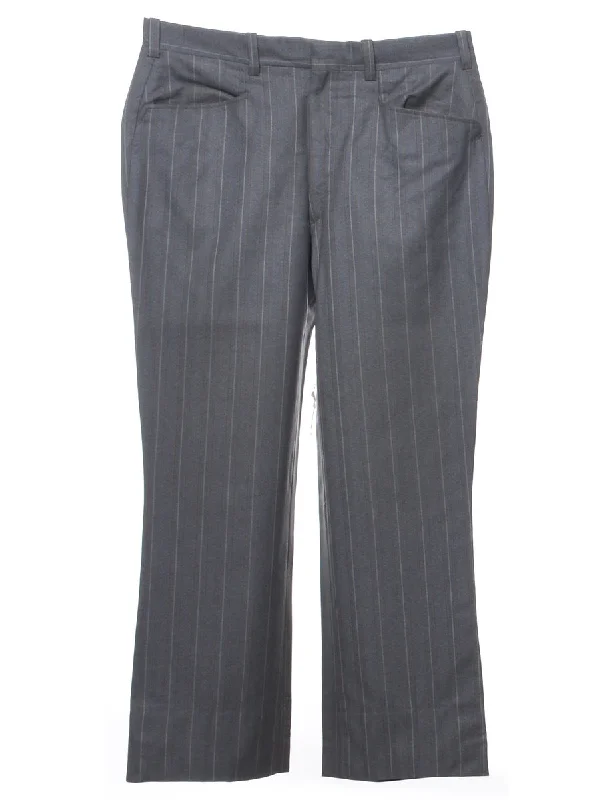 Striped Pattern Trousers - W32 L28 Trousers stylish elegant