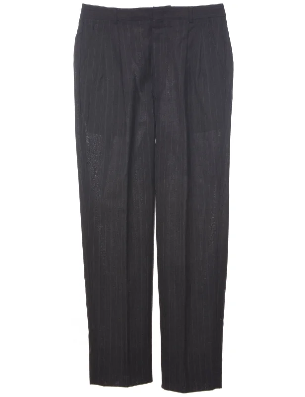 Striped Pattern Trousers - W33 L32 Trousers fashionable trendy