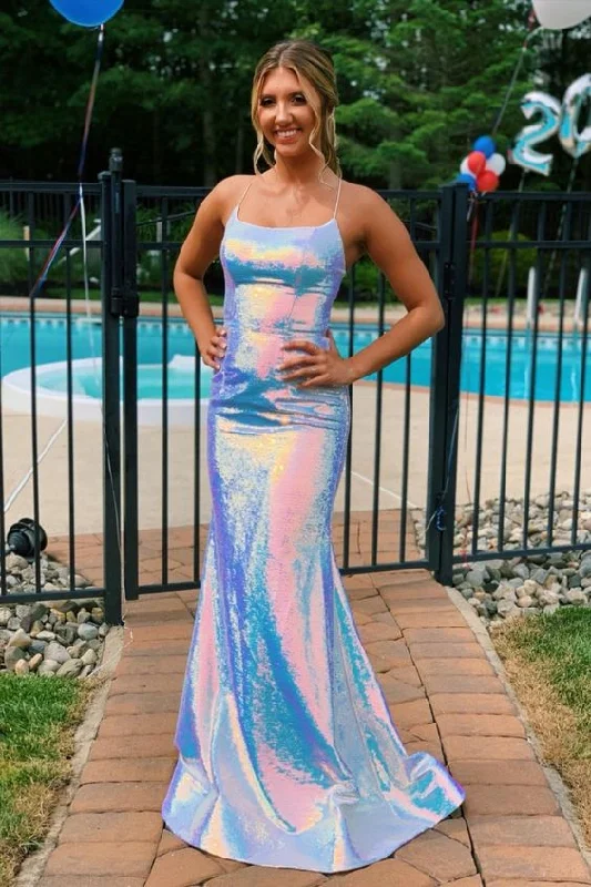 Straps Sequined Prom Dress    cg19461