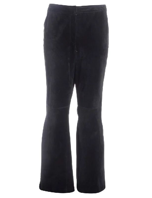 Reworked Suede Cali Bootcut Trousers - W32 Trousers Prom Sequined