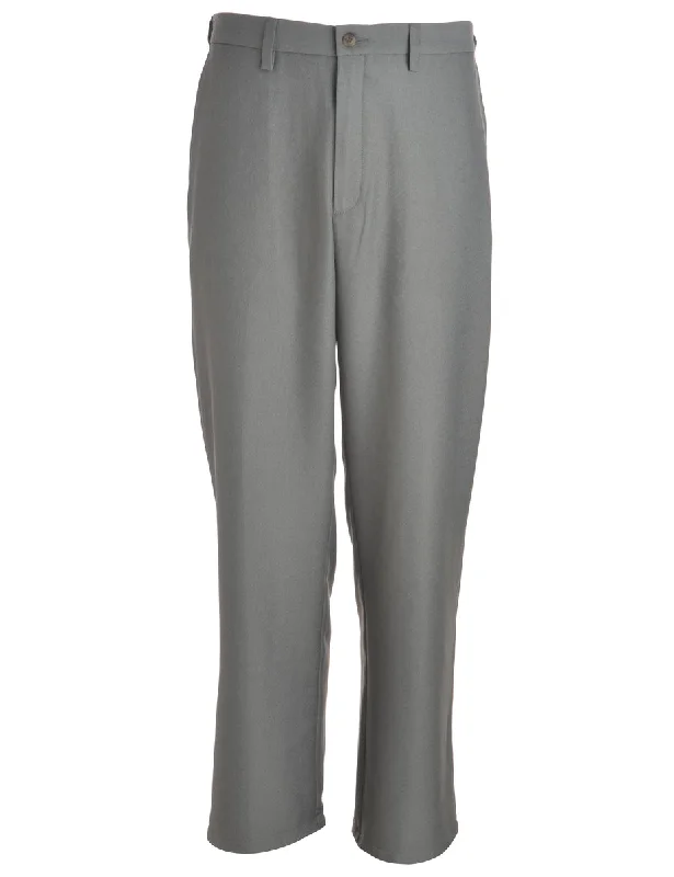 Reworked Lewis Cropped Smart Trousers - W36 Trousers Yoga Stretchy