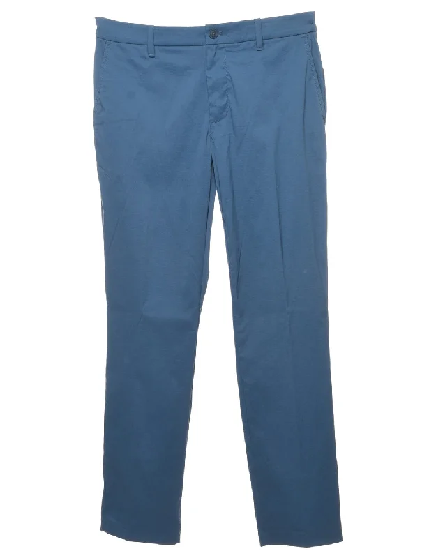 Tommy Hilfiger Teal Suit Trousers - W32 L32 Trousers chic fashionable