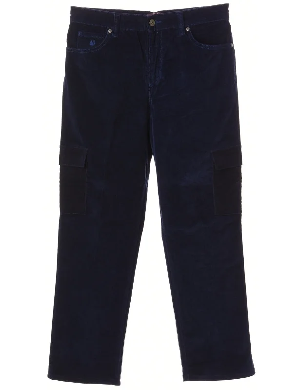Reworked Pocket Side Corduroy Trouser - W32 Trousers Hiking Durable