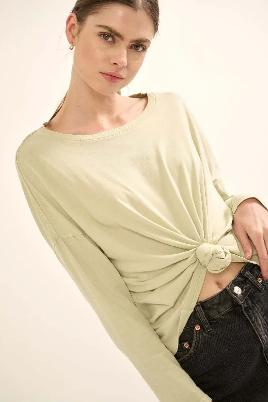 Big Happy Vintage-Washed Oversize Long-Sleeve Tee Knit Fabric Woven Fabric Fleece Fabric Big Happy Vintage-Washed Oversize Long-Sleeve Tee Knit Fabric Woven Fabric Fleece Fabric
