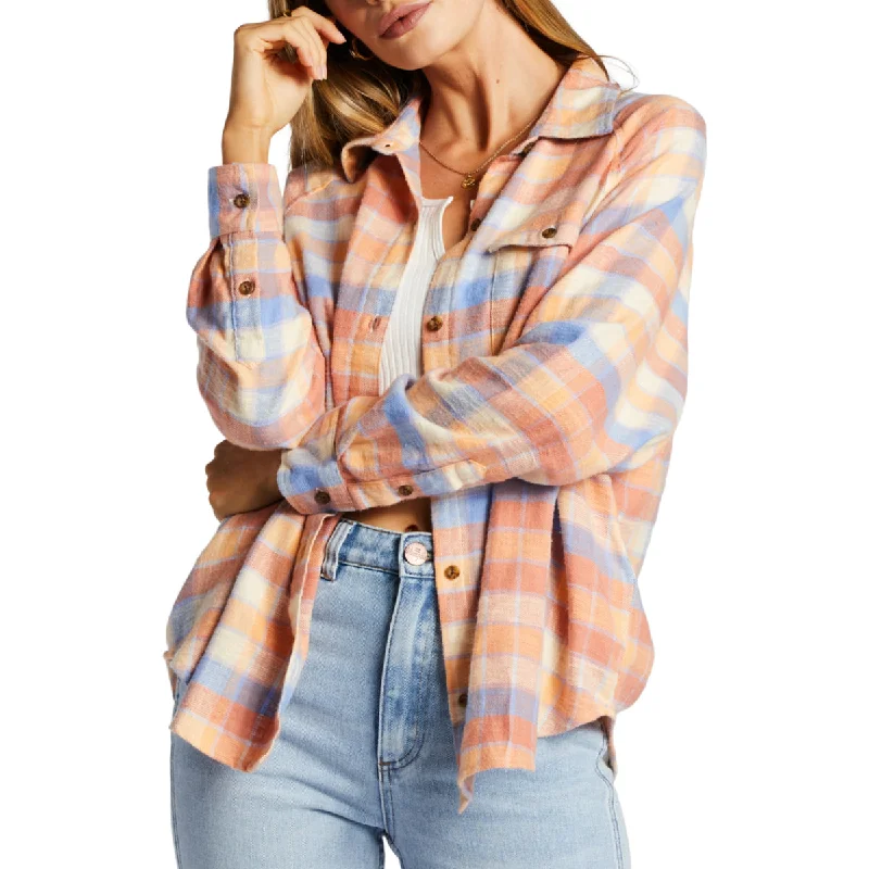 Billabong Women's Best Time Long Sleeve Button-Up Flannel Shirt - Rose Dawn Satin Fabric Silk Fabric Chiffon Fabric Billabong Women's Best Time Long Sleeve Button-Up Flannel Shirt - Rose Dawn Satin Fabric Silk Fabric Chiffon Fabric