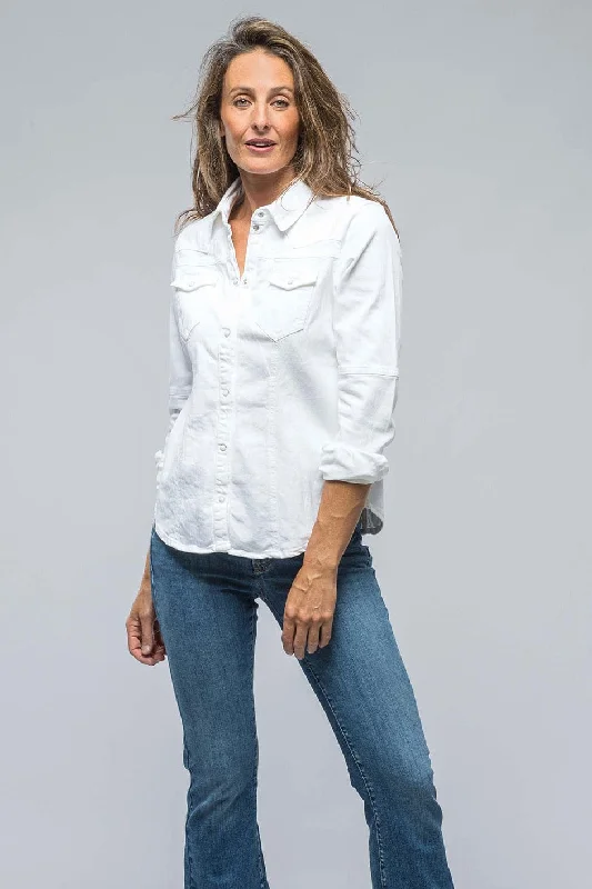 Sweetwater Denim Shirt In White Cotton Fabric Linen Fabric Terry Fabric