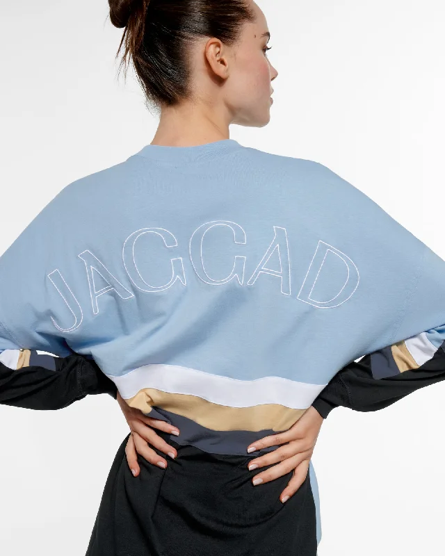 ARLBERG OVERSIZED LONG SLEEVE TEE SKY BLUE Rayon Fabric Velvet Fabric Corduroy Fabric ARLBERG OVERSIZED LONG SLEEVE TEE SKY BLUE Rayon Fabric Velvet Fabric Corduroy Fabric