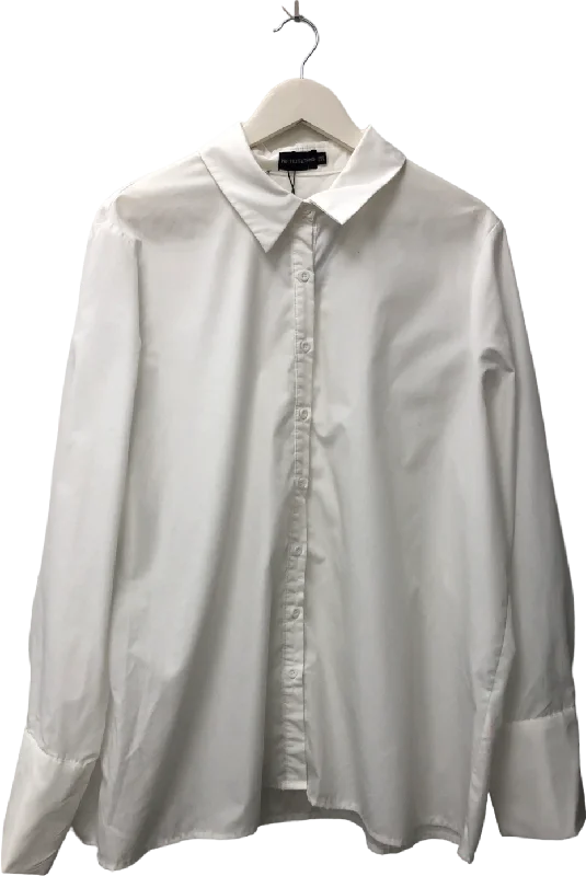 PrettyLittleThing White Cotton Button Shirt One Size Layered Multi-layer Single Layer PrettyLittleThing White Cotton Button Shirt One Size Layered Multi-layer Single Layer